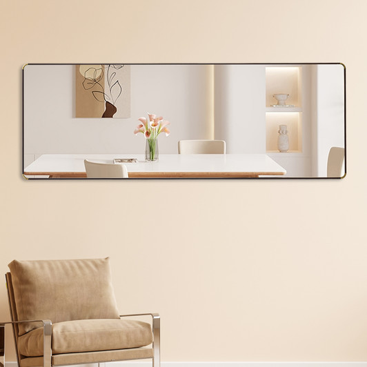 A2ZHOME 4th Generation Floor Standing Full-Length Mirror, 65" x 23.2", Wall-Mounted Bathroom Makeup Mirror, Bedroom Foyer, Clothing Store