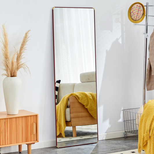 A2ZHOME 4th Generation Floor Standing Full-Length Mirror, 65" x 23.2", Wall-Mounted Bathroom Makeup Mirror, Bedroom, Foyer, Clothing Store