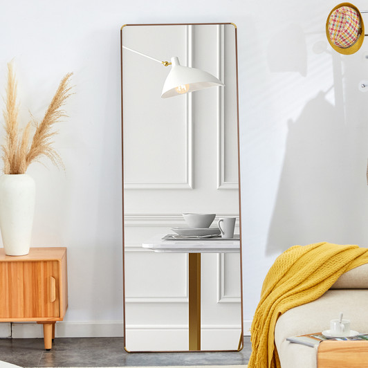 A2ZHOME 4th Generation Floor Standing Full-Length Mirror, 65" x 23.2", Wall-Mounted Mirror for Bathroom, Bedroom, Foyer, Clothing Store