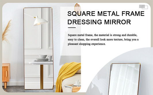A2ZHOME 4th Generation Floor Standing Full-Length Mirror, 65" x 23.2", Wall-Mounted Mirror for Bathroom, Bedroom, Foyer, Clothing Store