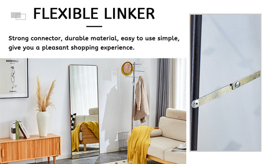 A2ZHOME 4th Generation Floor Standing Full-Length Mirror, 65" x 23.2", Wall-Mounted Mirror for Bathroom, Bedroom, Foyer, Clothing Store