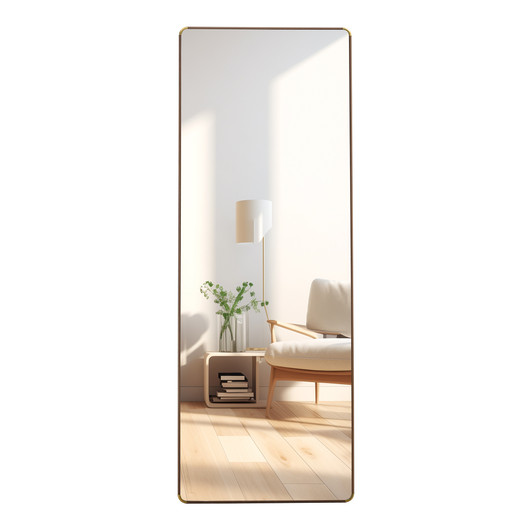 A2ZHOME 4th Generation Floor Standing Full-Length Mirror, 65" x 23.2", Wall-Mounted Mirror for Bathroom, Bedroom, Foyer, Clothing Store