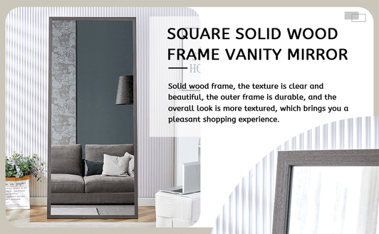 A2ZHOME Fourth Generation Solid Wood Frame Full-Length Mirror - 71" x 31.5"