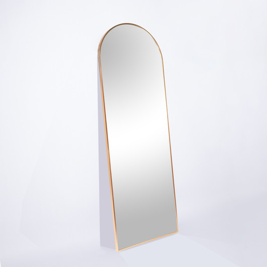A2ZHOME Gold 65x22 Inch Metal Arch Stand Full-Length Mirror