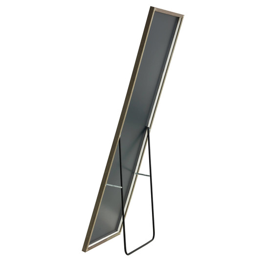 A2ZHOME 3rd Generation Grey Solid Wood Frame Full-Length Mirror - 65" x 23"