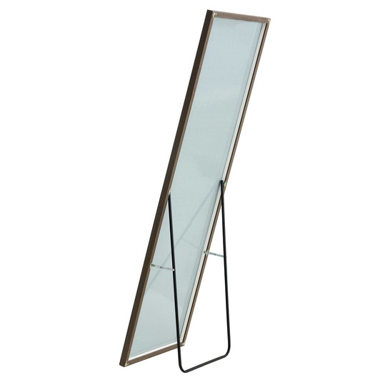 A2ZHOME 3rd Generation Grey Solid Wood Frame Full-Length Mirror - 65" x 23"