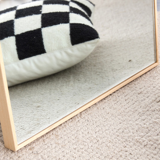 A2ZHOME 3rd Generation Light Oak Solid Wood Frame Full-Length Mirror - 60" x 17.3"