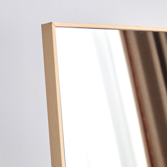 A2ZHOME 3rd Generation Light Oak Solid Wood Frame Full-Length Mirror - 60" x 17.3"
