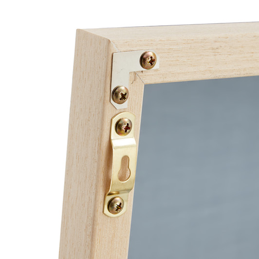 A2ZHOME 3rd Generation Light Oak Solid Wood Frame Full-Length Mirror - 60" x 17.3"