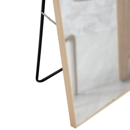 A2ZHOME 3rd Generation Light Oak Solid Wood Frame Full-Length Mirror - 60" x 17.3"
