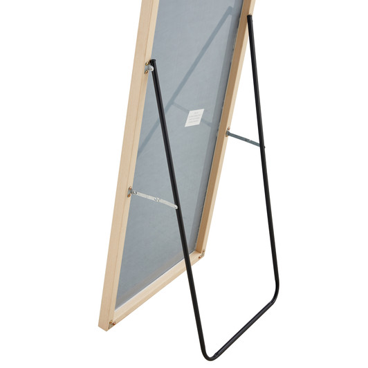 A2ZHOME 3rd Generation Light Oak Solid Wood Frame Full-Length Mirror - 60" x 17.3"
