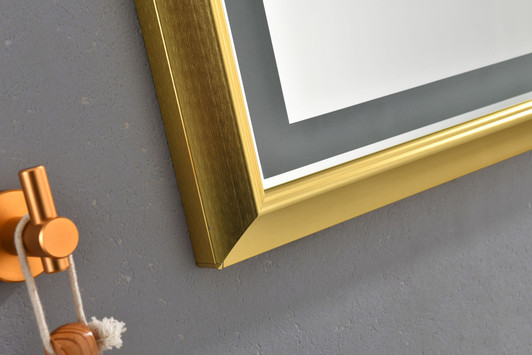 A2ZHOME 60" W x 48" H LED Lighted Wall-Mounted Mirror - High Lumen & Anti-Fog Control