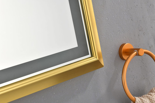 A2ZHOME 60" W x 48" H LED Lighted Wall-Mounted Mirror - High Lumen & Anti-Fog Control