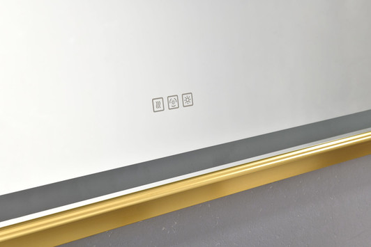 A2ZHOME 60" W x 48" H LED Lighted Wall-Mounted Mirror - High Lumen & Anti-Fog Control