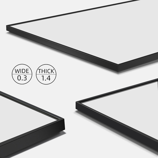 A2ZHOME 65" x 24" Floor Mirror - Ultra-Thin Aluminum Alloy Frame