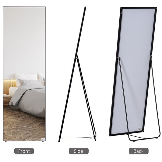 A2ZHOME 19.75" x 63.5" Full-Length Glass Mirror - Freestanding or Wall Mounted
