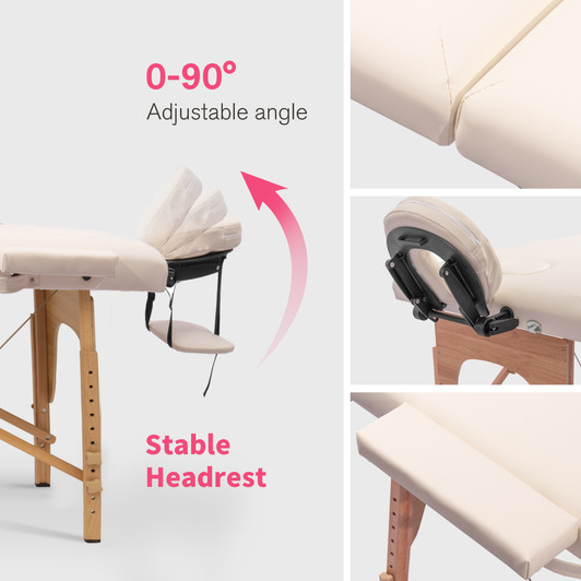 A2ZHOME Portable Massage Table with Carrying Case - Height Adjustable Lash Bed & SPA Table with Face Cradle