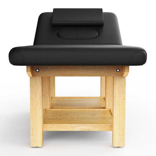 A2ZHOME  80-Inch Wide Wooden Beauty Spa Massage Table - Six Legs Quality Leather Facial Bed - Black