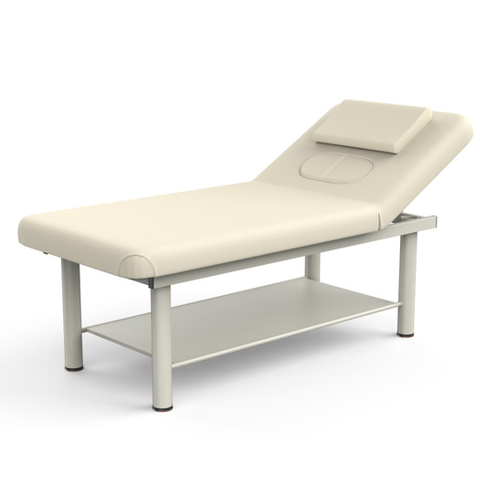 A2ZHOME 80-Inch Wide Beauty Spa Massage Table - Quality Leather Facial Bed with Iron Round Legs - Gray