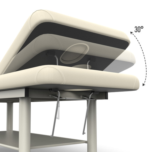 A2ZHOME 80-Inch Wide Beauty Spa Massage Table - Quality Leather Facial Bed with Iron Round Legs - Gray