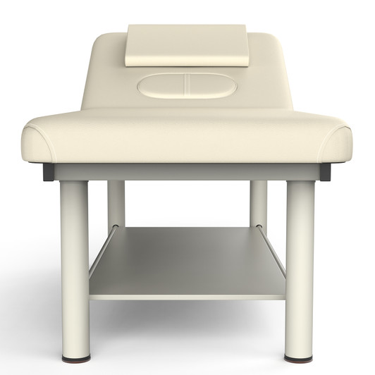 A2ZHOME 80-Inch Wide Beauty Spa Massage Table - Quality Leather Facial Bed with Iron Round Legs - Gray