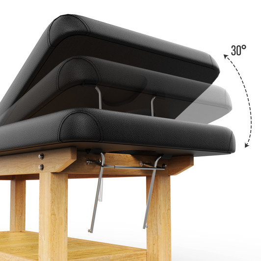 A2ZHOME 80-Inch Wide Wooden Beauty Spa Massage Table - Quality Leather Facial Bed - Black