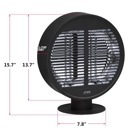 A2ZHOME Electric Patio Heater, Outdoor Infrared Tabletop Heater, Portable Freestanding, IP54 Waterproof, 1000W