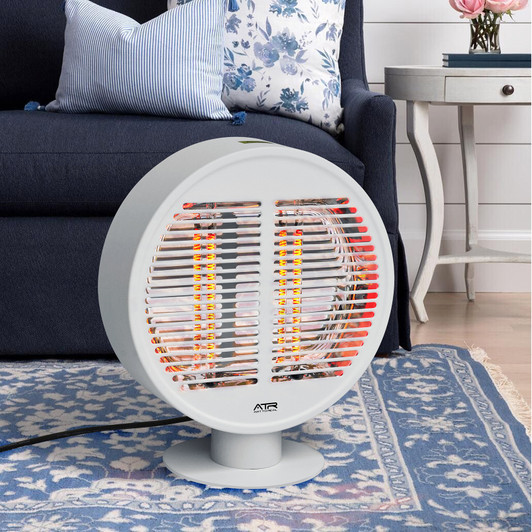A2ZHOME Electric Patio Heater, Outdoor Infrared Tabletop Heater, Portable Freestanding, IP54 Waterproof, 1000W