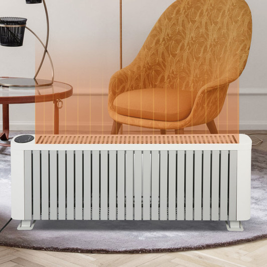 A2ZHOME 1500W Efficient Baseboard Electric Heater, Silent Convection Heating, Remote Lock, LED Display, Multi-Protection