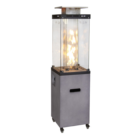 A2ZHOME 16" x 61" Outdoor Propane Gas Fire Heater with Tempered Glass