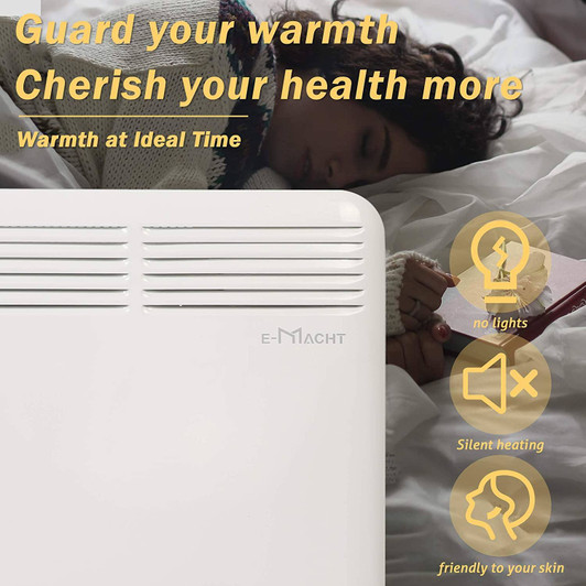 A2ZHOME 1000W Electric Radiator Space Heater, Full Room Quiet Panel Heater with Adjustable Thermostat and LED Display