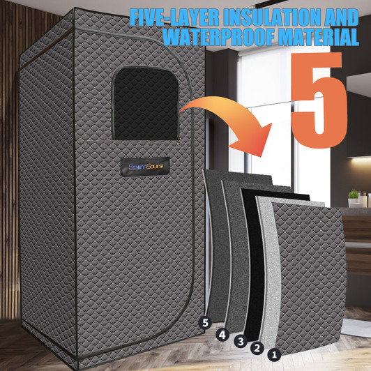 A2ZHOME Portable Sauna for Home - Steam Sauna Tent with Heater, Chair, Remote, and Accessories for Personal Spa Experience