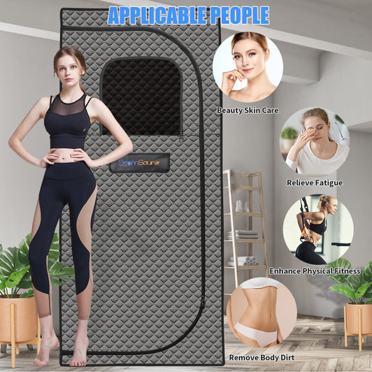 A2ZHOME Portable Sauna for Home - Steam Sauna Tent with Heater, Chair, Remote, and Accessories for Personal Spa Experience