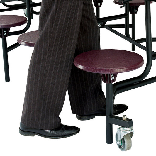 A2ZHOME National Public Seating MTS12 12-Foot Mobile Cafeteria Table with MDF Core and 12 Stools