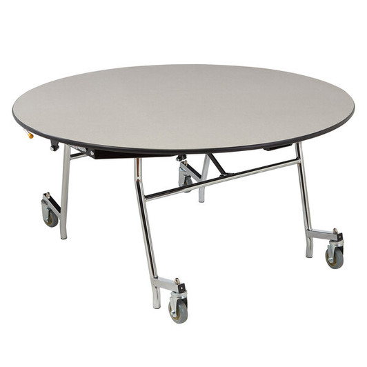 A2ZHOME National Public Seating MTSSF-60R-MDPEPC 60" Round MDF Cafeteria Table with ProtectEdge and Black Powder Coated Frame