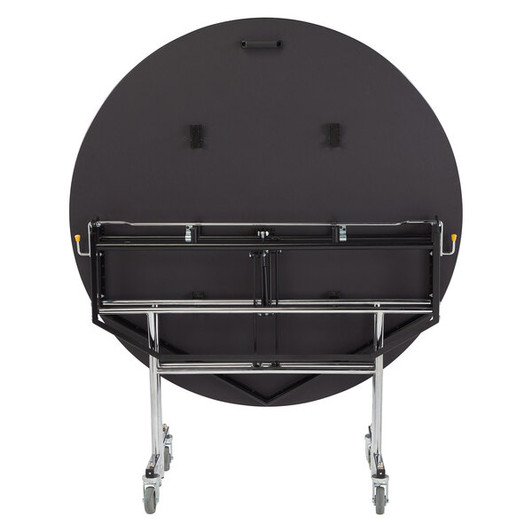 A2ZHOME National Public Seating MTSSF-60R-MDPEPC 60" Round MDF Cafeteria Table with ProtectEdge and Black Powder Coated Frame