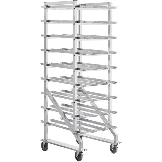 a2zhospo Full-Size Mobile Aluminum Can Rack for #10 and #5 Cans - Knocked Down Design
