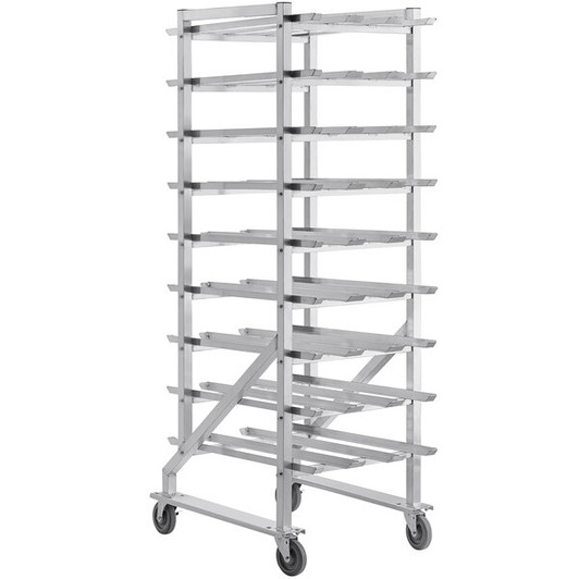 a2zhospo Full-Size Mobile Aluminum Can Rack for #10 and #5 Cans - Knocked Down Design