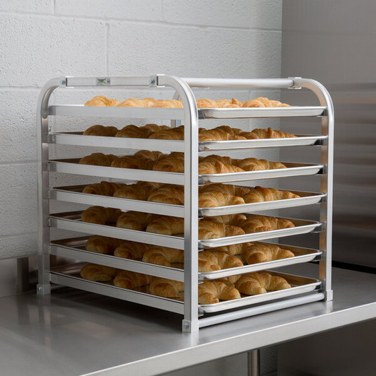 a2zhospo 7 Pan End Load Countertop Bun / Sheet Pan Rack - Unassembled