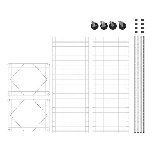 a2zhospo 20 Pan End Load Wire Bun / Sheet Pan Rack - Unassembled