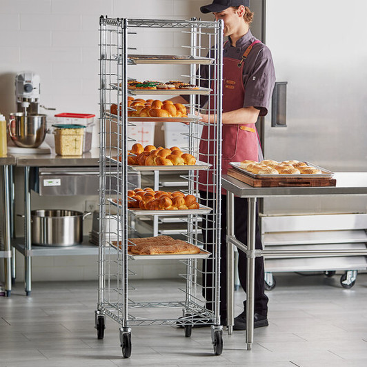 a2zhospo 20 Pan End Load Wire Bun / Sheet Pan Rack - Unassembled