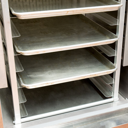 a2zhospo 16 Pan Aluminum End Load Sheet / Bun Pan Rack for Reach-Ins - Assembled