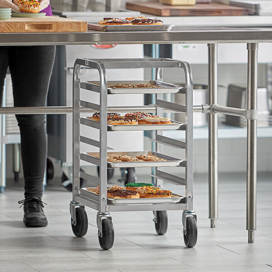 a2zhospo 7 Half Size Pan End Load Undercounter Bun / Sheet Pan Rack - Assembled