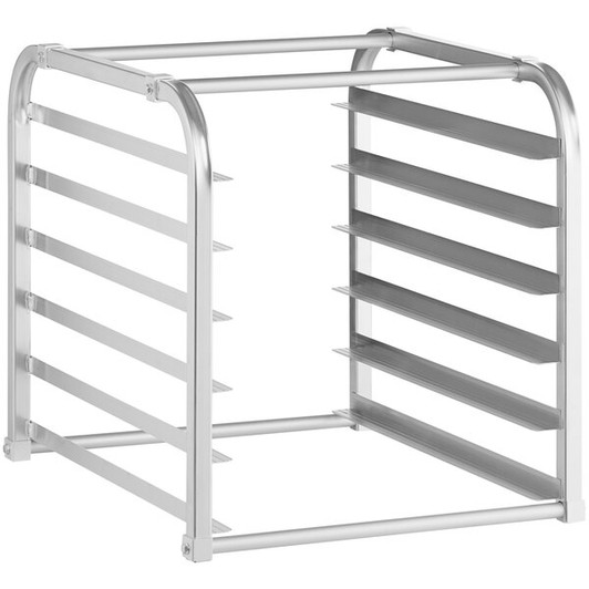 a2zhospo  6 Pan Aluminum End Load Sheet / Bun Pan Rack for Reach-Ins - Unassembled