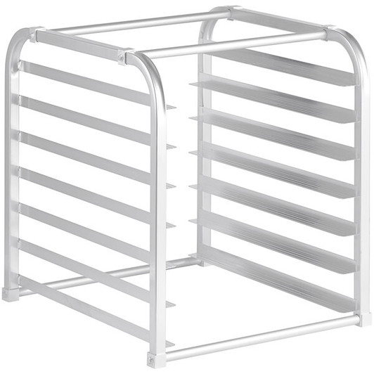 a2zhospo 7 Pan Aluminum End Load Sheet / Bun Pan Rack for Reach-Ins - Unassembled