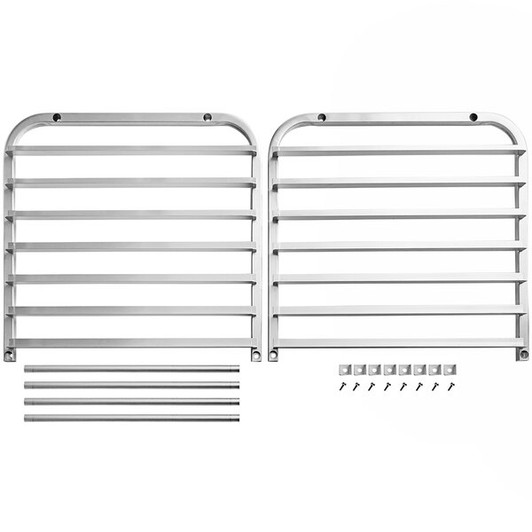 a2zhospo 7 Pan Aluminum End Load Sheet / Bun Pan Rack for Reach-Ins - Unassembled