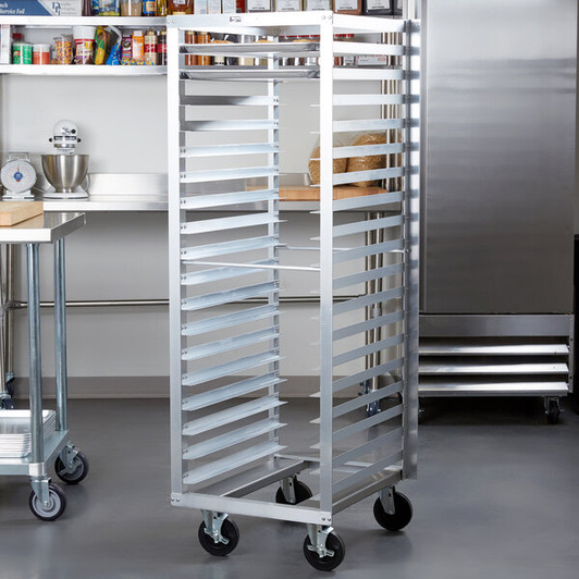 a2zhospo 18-Pan End Load Aluminum Roll-In Refrigerator Rack, Assembled