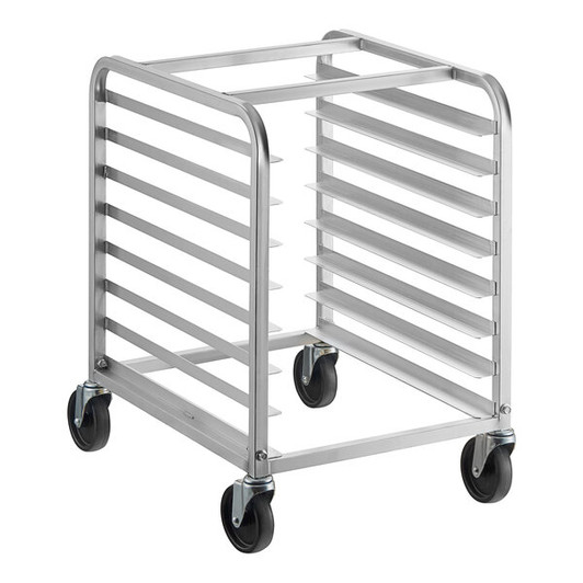 a2zhospo 8-Pan End Load Aluminum Undercounter Bun / Sheet Pan Rack