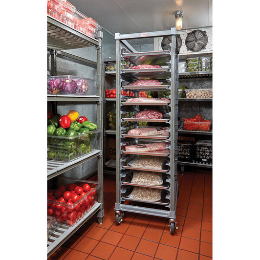 a2zhospo Ultimate 20 Pan End Load Bun / Sheet Pan Rack with Metal Casters - Assembled