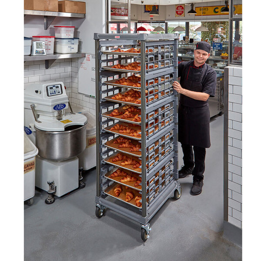 a2zhospo Ultimate 20 Pan End Load Bun / Sheet Pan Rack with Metal Casters - Assembled